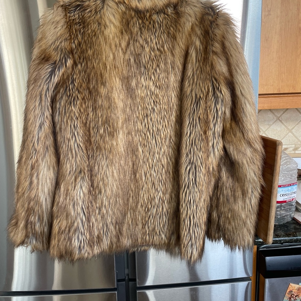 Topshop Brown Faux Fur Teddy Jacket - Picture 4 of 6